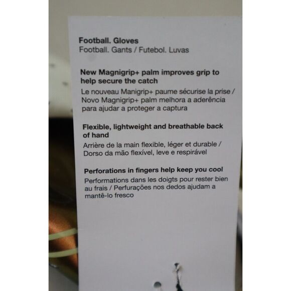 Nike Men' Sz M White/Iridescent Vapor Jet 7.0 Wide-Receiver Football Gloves - Picture 7 of 7